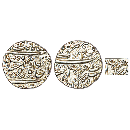 Sikh Empire, Ranjit Singh (1799-1839 AD), silver rupee, Amritsar mint, VS 1862, 'Ber Shahi