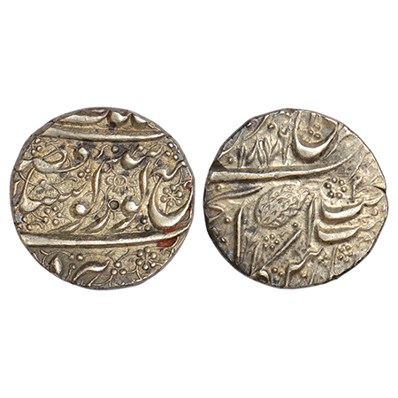 Sikh Empire, Ranjit Singh (1799-1839 AD), silver rupee, Amritsar mint, VS 1876, digit '2',