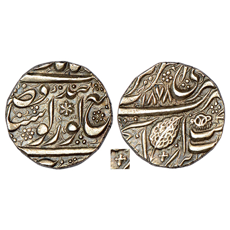 Sikh Empire, Ranjit Singh (1799-1839 AD), silver rupee, Amritsar mint, VS 1878, G. Singh 1