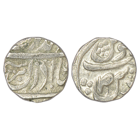 Jind, Gajpat Singh (1764-1786 AD), silver rupee, Sahrind mint, ND, in the name of the Ahma