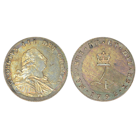 Great Britain, George III, silver 4 pence (groat), 1792, KM 613, 1.92g. Obv: Armoured head