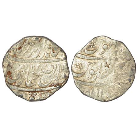 Jahandar Shah (1712-1713 AD), silver rupee, Sholapur mint, 'Abu al-Fath' couplet, AH 1124/