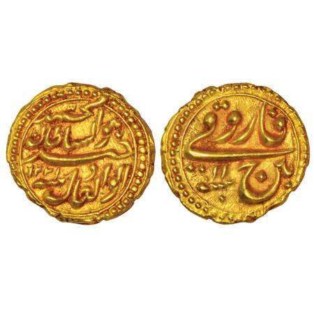 Mysore, Tipu Sultan (1782-1799 AD), gold farooqi, Pattan mint, AM 1221/RY 11, KM 129a, 3.4