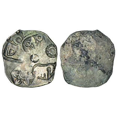 Imperial Magadhan silver punch-marked Karshapana coin (400-350 BC), GH series I, No. 205, 