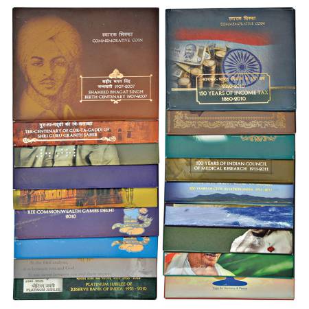 18 single UNC coin set in mint packing, all 18 different sets, Hyderabad mint, 2007, Shahe