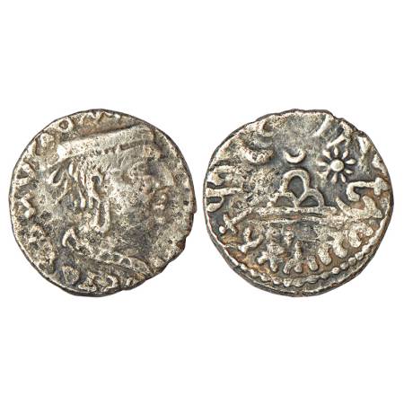 Western Kshatrapas, Kardamaka house, silver drachm of Chashtana as Mahakshatrapa (78-120 A