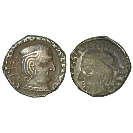 Western Kshatrapas, Kardamaka dynasty, silver drachm of Vijayasena as Mahakshatrapa (239-2