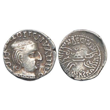 Western Kshatrapas, Kardamaka dynasty, silver drachm of Vijayasena as Mahakshatrapa (239-2
