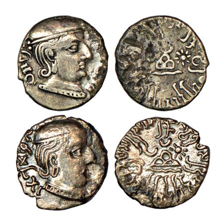 Western Kshatrapas, Karddamaka dynasty, Rudrasimha I as Mahakshatrapa (177-179 AD), silver