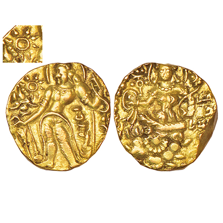 Gupta Empire - gold dinar of Chandra Gupta II (c.375-415 AD), 'Archer' type, not listed in