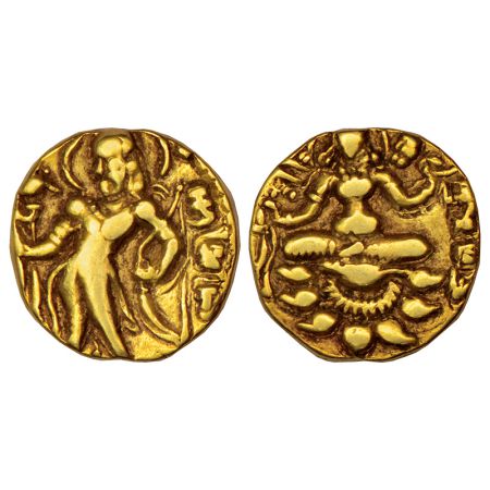 Gupta Empire, gold dinar of Kumara Gupta (c.415-450 AD), 'Archer' type, Altekar Class II, 