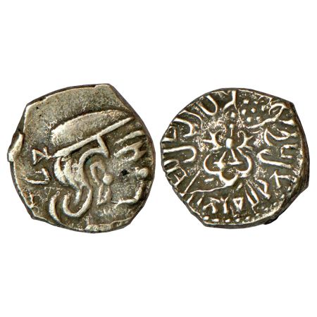 Gupta Empire, silver drachm of Kumara Gupta I (c.415-450 AD), Western India type, dated GE