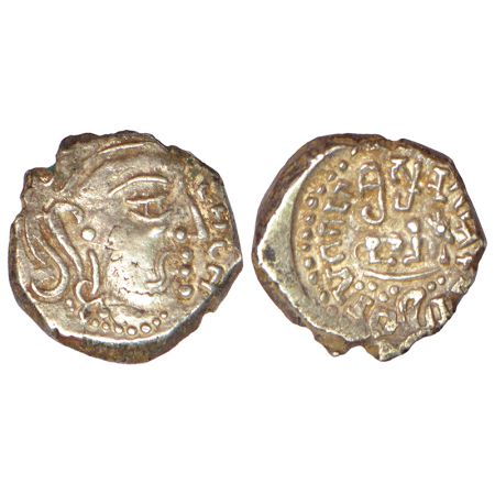 Gupta Empire - silver drachm of Skanda Gupta (c.450-475 AD), Western India/Gujarat 'seated