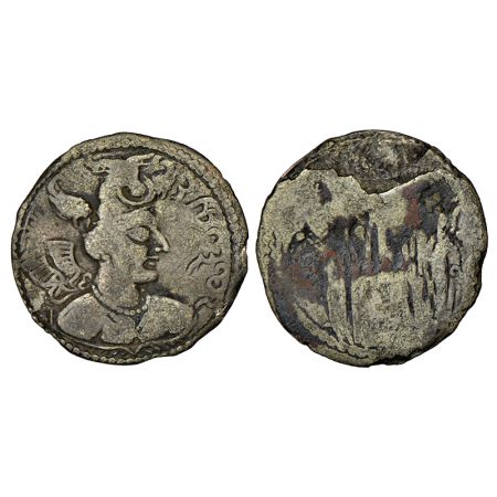 Hephthalites, Nezak Huns, billon drachm of 'Napki Malek', Kabul valley Series (c. 500-600 