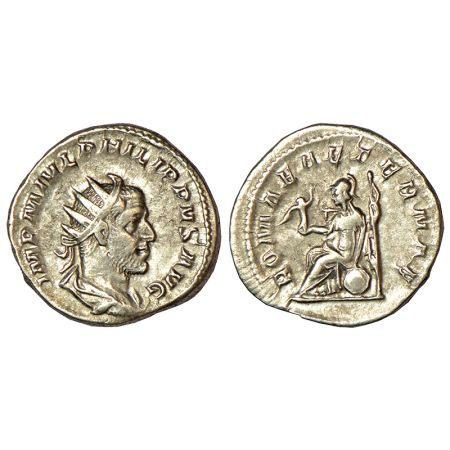 Roman Empire - silver antoninianus of Philip I 'The Arab' (244-249 AD), Rome mint, struck 