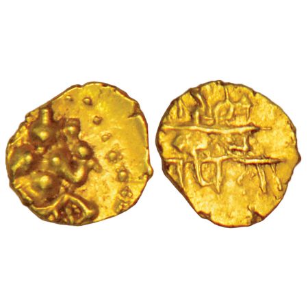 post-Vijayanagara polygars, Nayakas in South Andhra area - gold 'Apranji' fanam in the nam