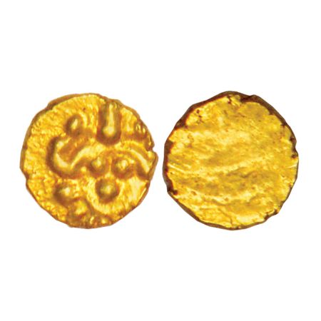 post-Vijayanagara polygars, Nayakas in South Andhra area - gold 'Apranji' fanam, (c.1600-1