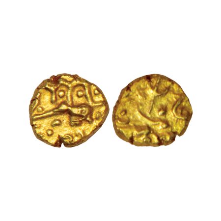 Adil Shahs of Bijapur - Gold fanam of Muhammad Adil Shah(1627-1656 AD), poetic legends, G&