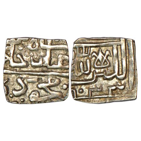 Sultans of Malwa - Silver square ¼ tanka of Ghiyath Shah(1469-1500 AD), broad flan, AH 903