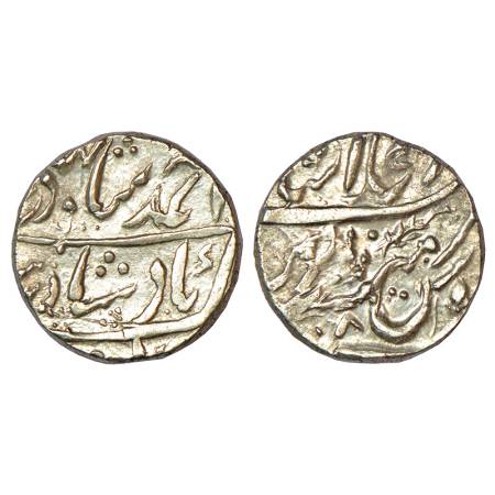 Mewar / Udaipur - early issue imitating Shahjahanabadrupee design of Ahmad Shah Bahadur, d