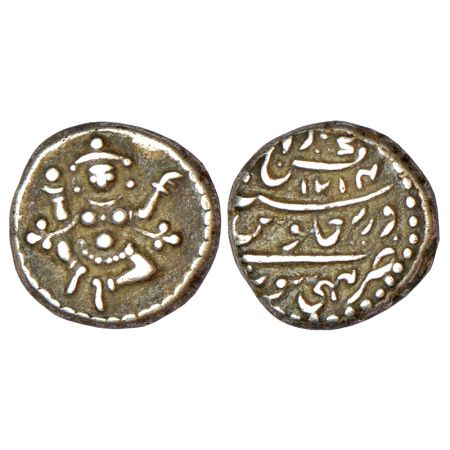 Mysore, Krishnaraja Wodeyar (1799-1868 AD), silver ¼ rupee (pavali), AH 1214, KM C202, 2.8