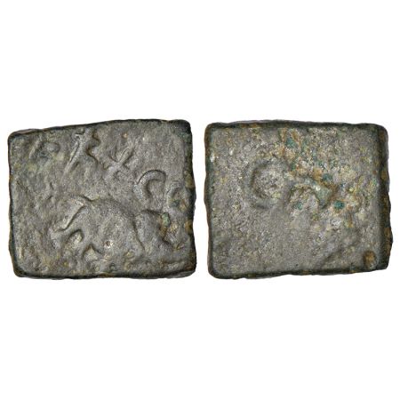 Ancient North-Central Deccan region, copper coin of Kutapada, 'Elephant' type, 3.28g. Obv: