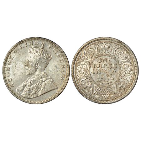 George V, silver rupee, 1921, Bombay mint, dot, PR 227, GK 1043, 11.69g. Uncirculated, Ver