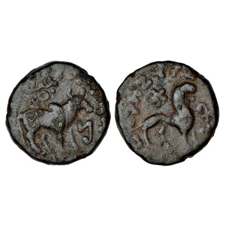 Indo-Scythian Satraps, copper coin of Zeionises (Jihonika), son of Manigula, Senior ISCH 1