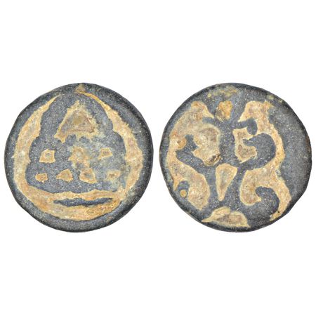 Anandas of Karwar, uninscribed fractional chutu coinage (1 century BC), lead unit, MCSI-I-