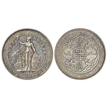 Great Britain, trade coinage, silver dollar, 1902, KM T5, 26.91g. Obv: Britannia standing.