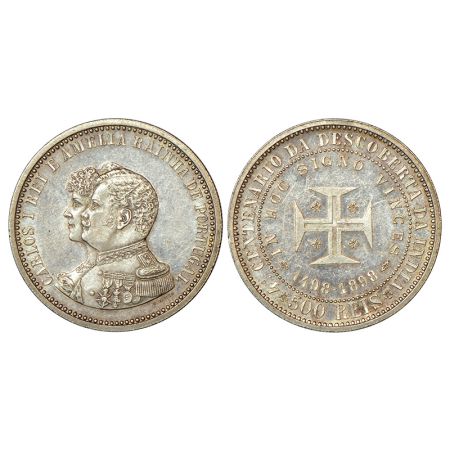 Portugal, Carlos I (1889-1908 AD), silver 500 reis, AD 1898, Sub: 400th Anniversary Discov