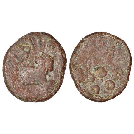 Satavahanas- lead coin of Gotamiputa Siva Siri Satakani (c.30-65 AD), 'lion'type from Newa