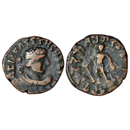 Kushans - copper tetradrachm of Kujula Kadphises (c.40-80 AD), Kabul-Kapisa series, posthu