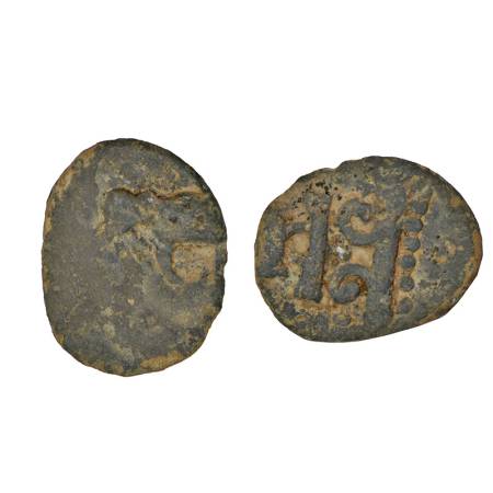 Maharathis of Central Karnataka region - uninscribed 'elephant' type lead coin (c. 2nd-3rd