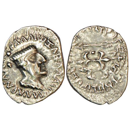 Western Kshatrapas, Kshaharata dynasty, silver drachm of Nahapana (33-78 AD), Fishman 3.4,