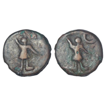 Odisha, Post-Kushan period - local uninscribed cast 'Puri Kushana' coinage borrowing from 