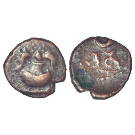 Gupta Empire, copper coin of Chandra Gupta II (c.375-415AD), Malwa region, 'vase' type, PA