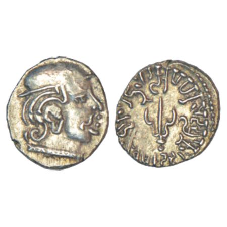 Maitrakas of Vallabhi, silver drachm of Sharva Bhataraka (5th-6th century AD), MAC 4885-48