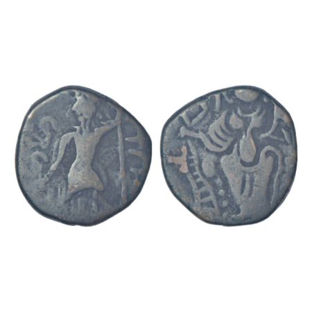Hephthalites/White Huns, copper coin of Mihirkula (515-530 AD), Taxila/Kashmir type, MAC 3