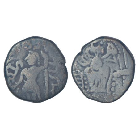 Hephthalites/White Huns, copper coin of Mihirkula (515-530 AD), Taxila/Kashmir type, MAC 3
