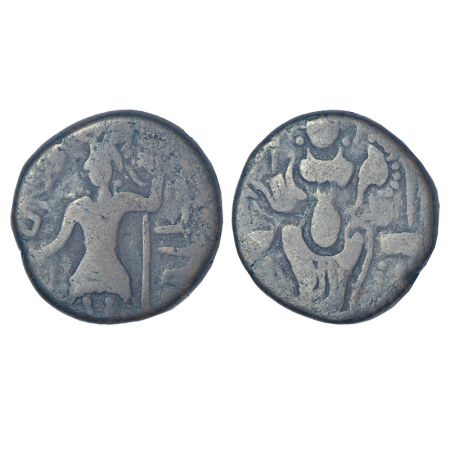 Hephthalites/White Huns - copper coin of Mihirakula (c.515-530 AD), Taxila/Kashmir type, M