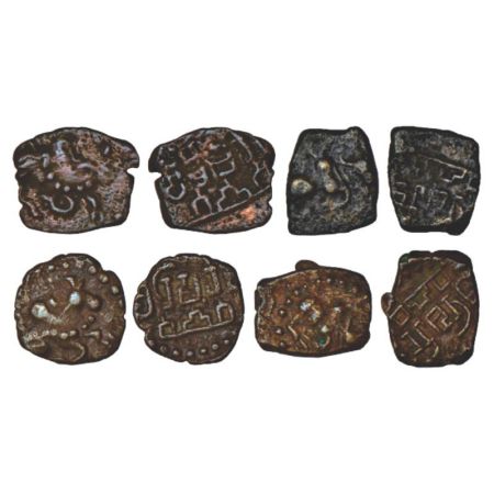 Kalachuris of Mahishmati (4), North-West Maharashtra region, copper drachm of Krishnaraja 
