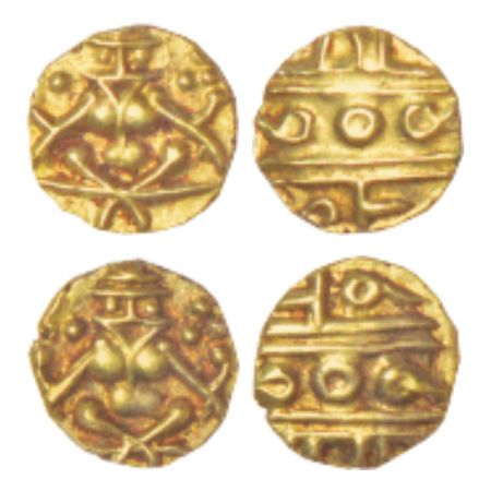 Kingdom of Mysore, gold fanam (2), Kanthirava Narasa Raya (1638-1662 AD), MCSI-I 910-911, 