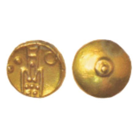 Nayakas of Madurai - uninscribed gold fanam, 'Tuticorin' type, c.1650-1750AD, possibly str
