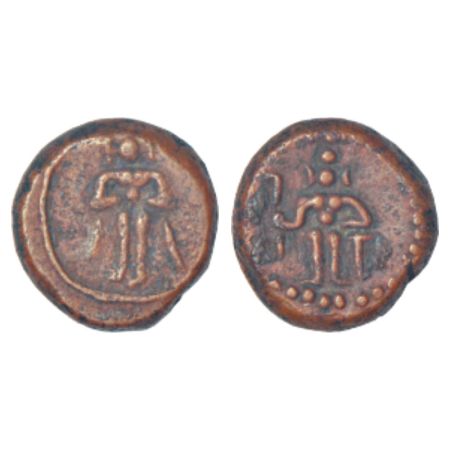 Nayakas of Thanjavur, copper kasu, Ganesh Tamilnadu 6-42, 2.62g. Obv: Rajagopal swamy stan