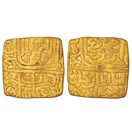 Sultans of Malwa, Gold square tanka of Ghiyath Shah (1469-1500 AD), AH 886, G&G M67, 10.81