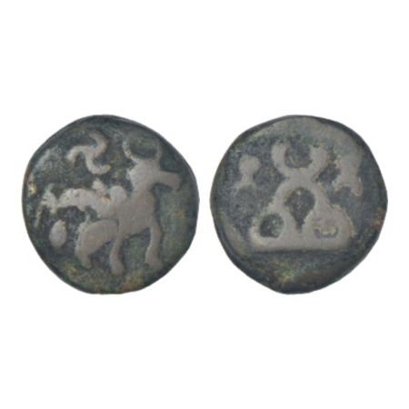 Early Uninscribed Cast Copper Coinage (EUCCC), Punjab series, 'bull' type, (c.250-200 BC),