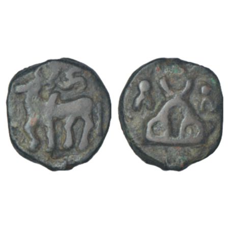Early Uninscribed Cast Copper Coinage (EUCCC) - Punjab series, 'bull' type, (c.250-200 BC)
