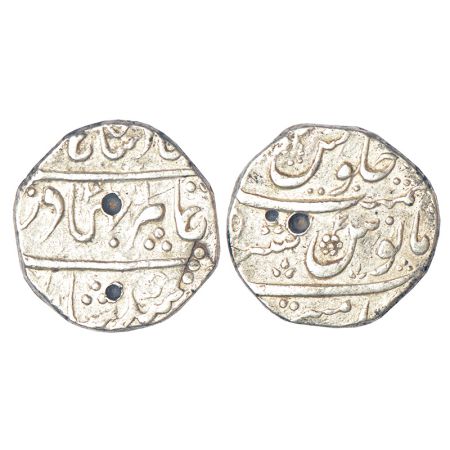 Shah Alam Bahadur (1707-1712 AD), silver rupee, Baramati mint, AH 1220/RY 5, KM 348.37, 11