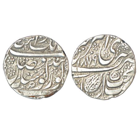 Sikh Empire, silver rupee, Amritsar mint, 'Nanak Shahi' couplet, VS 1879, G. Singh 01.39.0